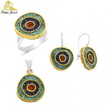 Gümüş Taşlı Set